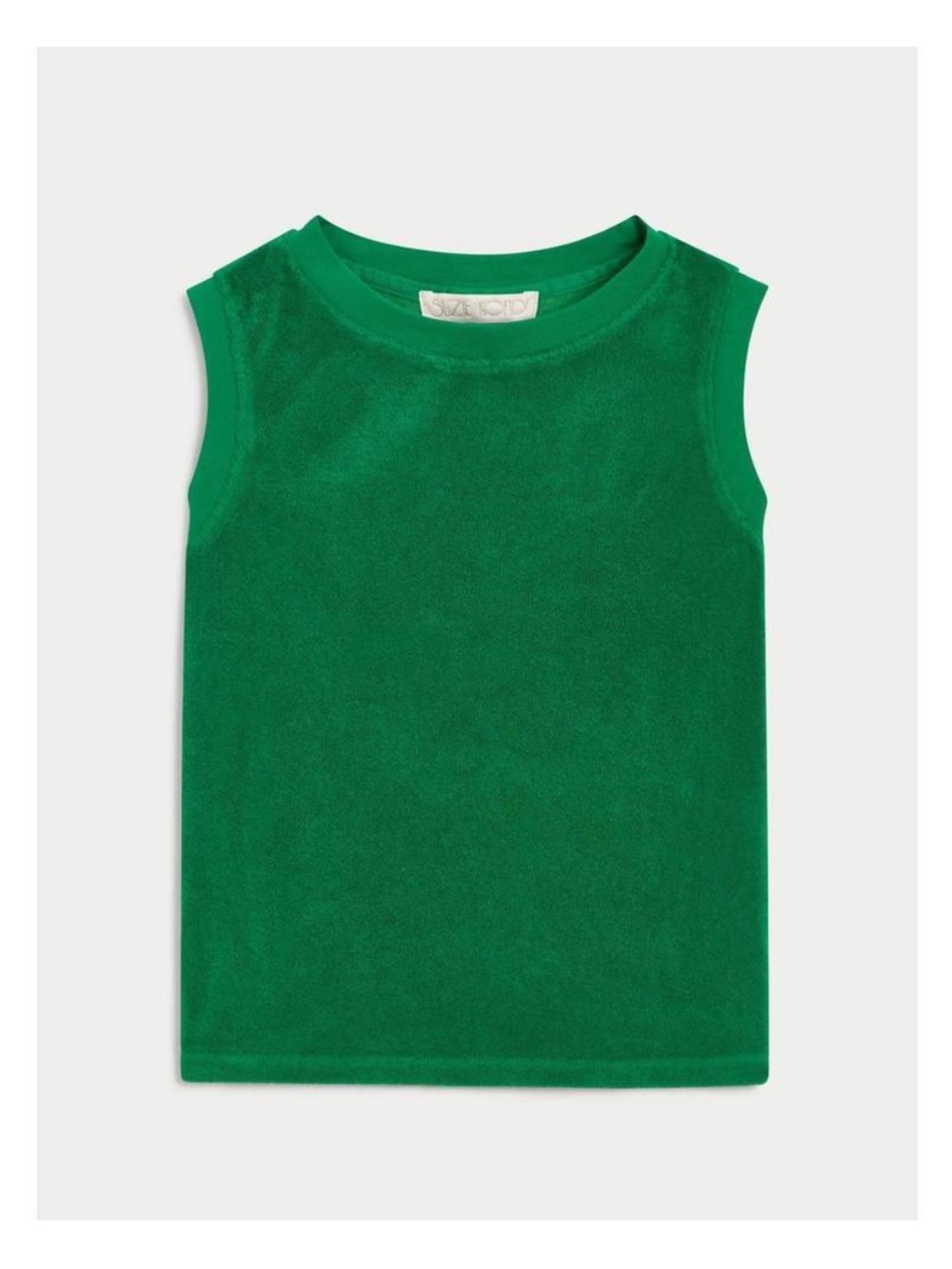 Suzi Kondi Medium NEW Mali Muscle Tee Terry Clover Green Crew Neck Lounge